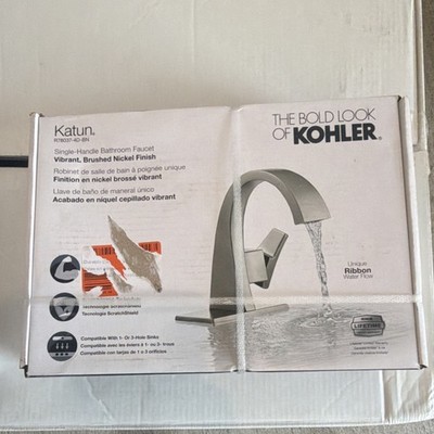 Kohler Katun Vibrant Brushed Nickel Bathroom Sink Faucet Lever Handle