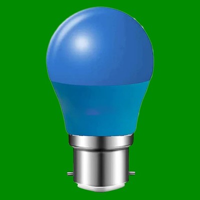 2x 4W LED farbige Party Golf Rund Leuchtmittel BC B22 blau grün lila rot gelb