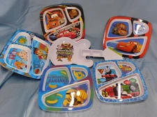 Zak Designs Kids Character & Hard Rock Roxtars Melamine 3 Section Divided Plates