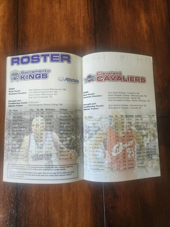 LeBron James Debut Primera Temporada Regular Juego Jugado 1er Punto Programa 29/10/2003 Foto 3 de 4