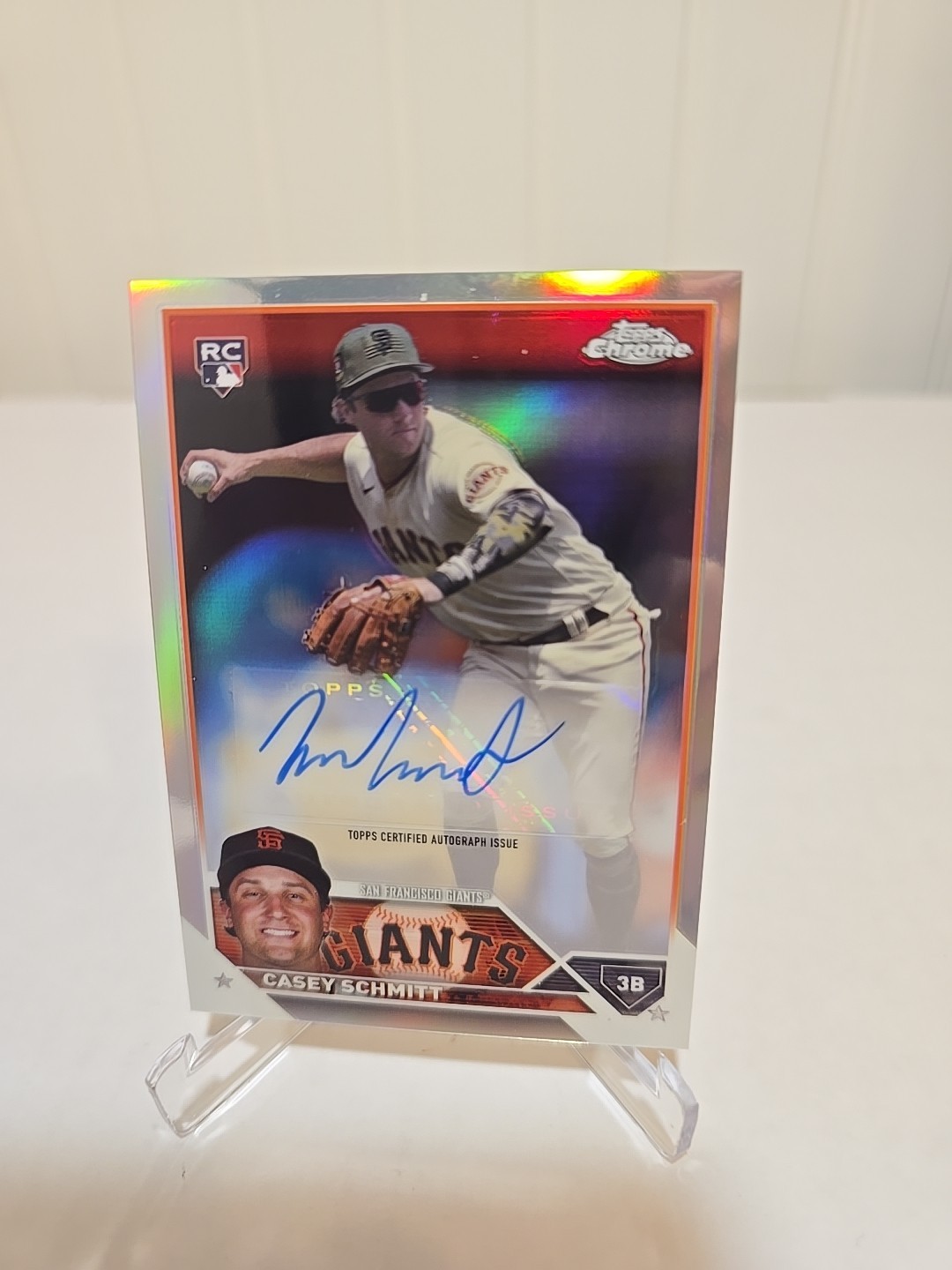 2023 Topps Chrome Update Series - Autographs Casey Schmitt #AC-CSC Refractor...
