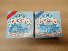 Vintage First Edition & Second Edition 25 British Pub Mats in Original Boxes