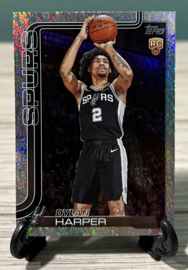 Dylan Harper 2025-26 Topps #202 Base Rookie HOLO FOIL - SPURS RC