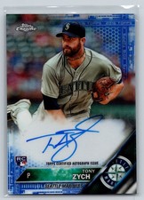 2016 Topps Chrome Rookie Autographs Blue Refractor 139/150 Tony Zych #RA-TZ
