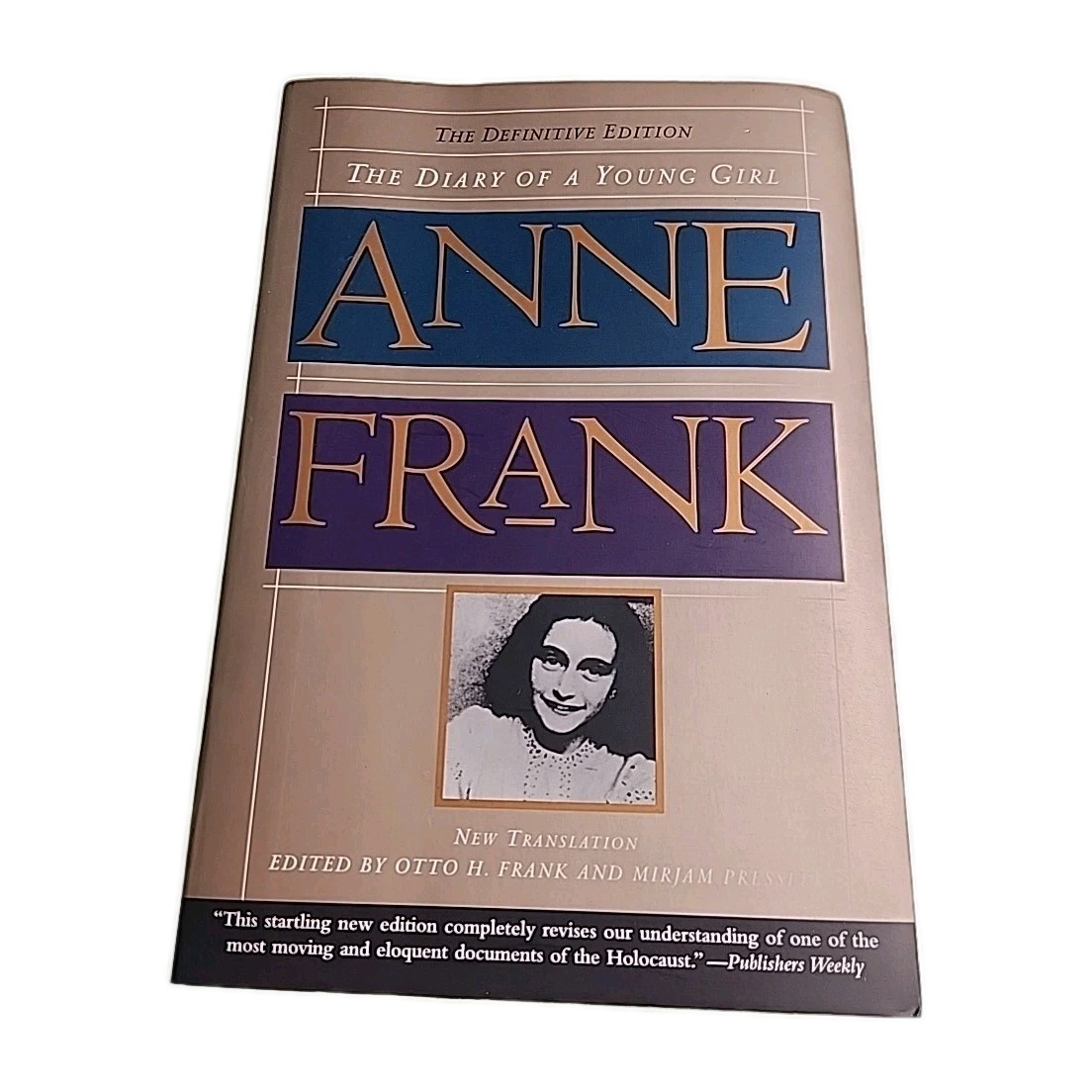 Diary of a Young Girl Anne Frank Definitive 1996 Paperback Book
