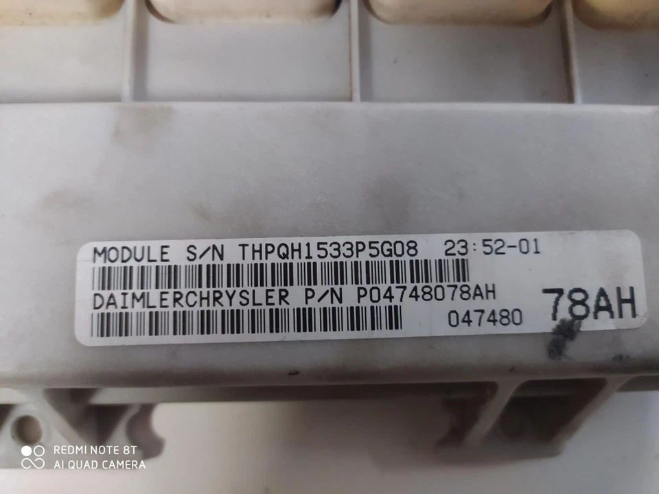 Centralina comfort CHRYSLER VOYAGER IV RG, RS 04748078AH 3.3 benzina 28605268 - Immagine 2 di 3