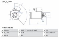 Bosch 0 986 025 390 Starter Passend FüR Nissan Opel Renault