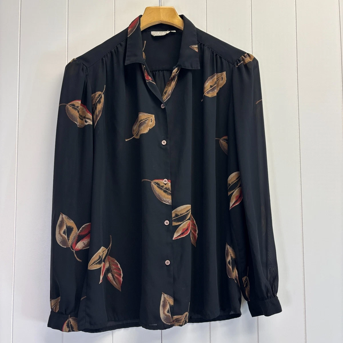 Chemisier JONES NEW YORK Bordeaux - Taille 20W (Plus) - Manches Longues - Neuf Avec étiquette