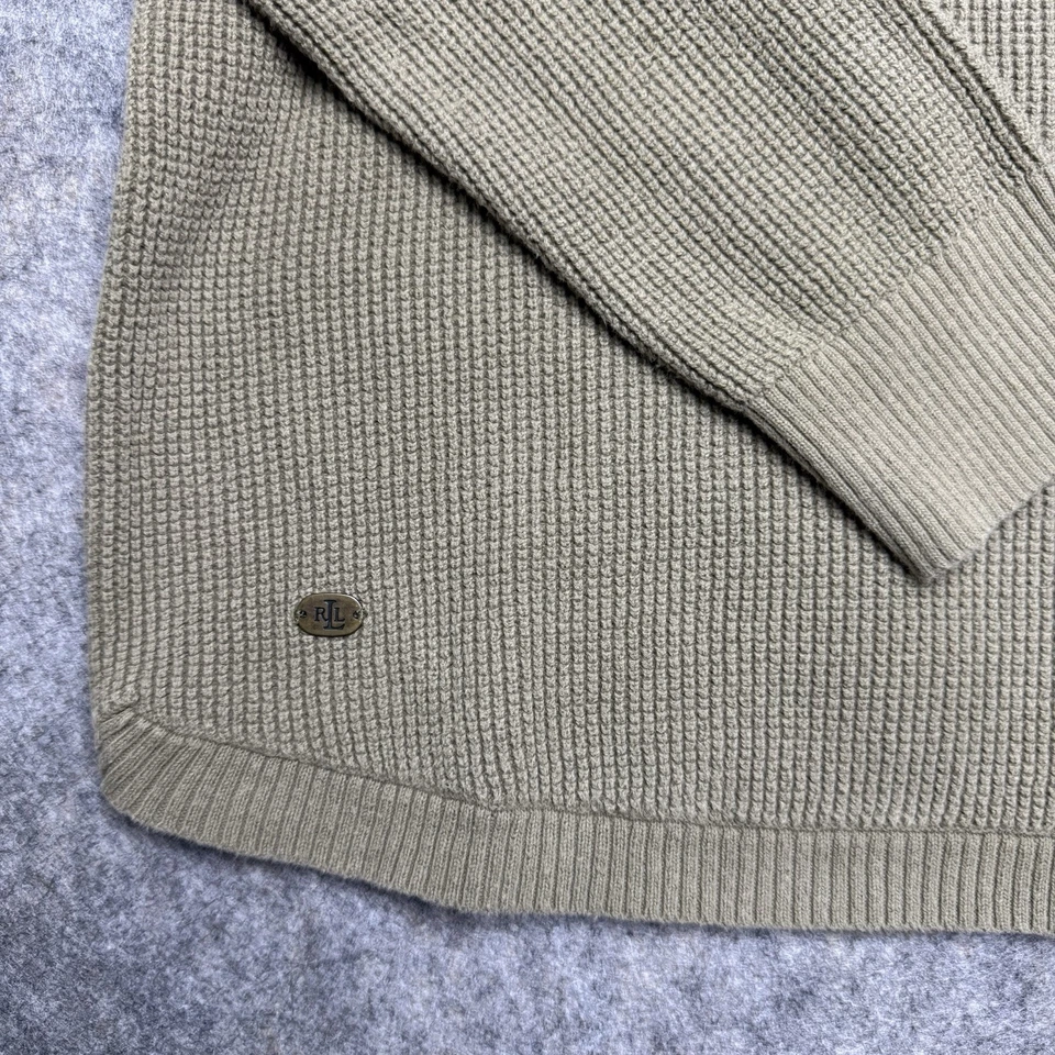 Suéter Lauren Ralph Lauren Pullover Cuello Capucha Para Mujer Grande Verde 100% Algodón Foto 2 de 4