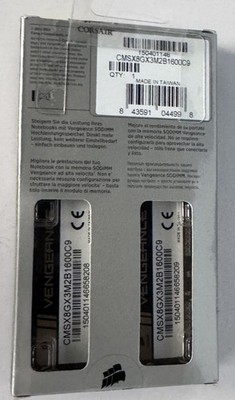 Corsair Vengeance 8GB (2 x 4GB) PC3-12800 DDR3 Desktop RAM | CMSX8GX3M2B1600C9