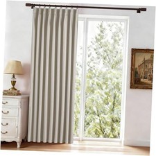 60 x 90 Inch Pinch Pleated Blackout Curtains 60"W x 90"L Pack of 1 Natural