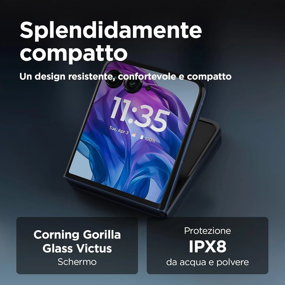 Motorola Razr 50 Ultra 512Gb 12Gb-RAM 5G Dual Sim MIDNIGHT BLUE APERTO - Immagine 4 di 4