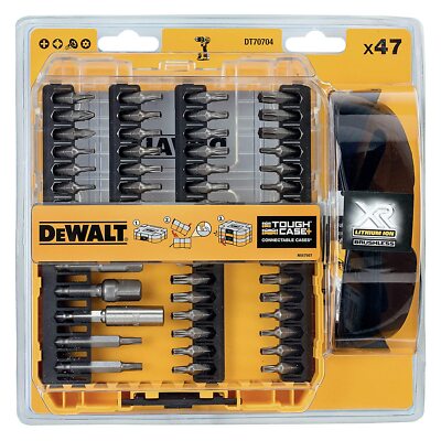 Dewalt 47-teiliges Schraubendreherbit-Set im robusten Koffersystem TSTAK + Schutzbrille