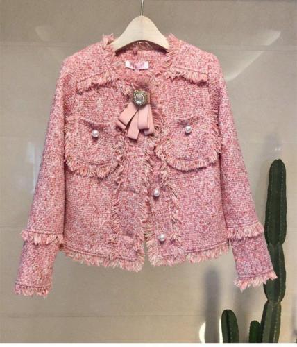 New women's new style fashion temperament tassels worsted cardigan short coat - Picture 6 of 6
