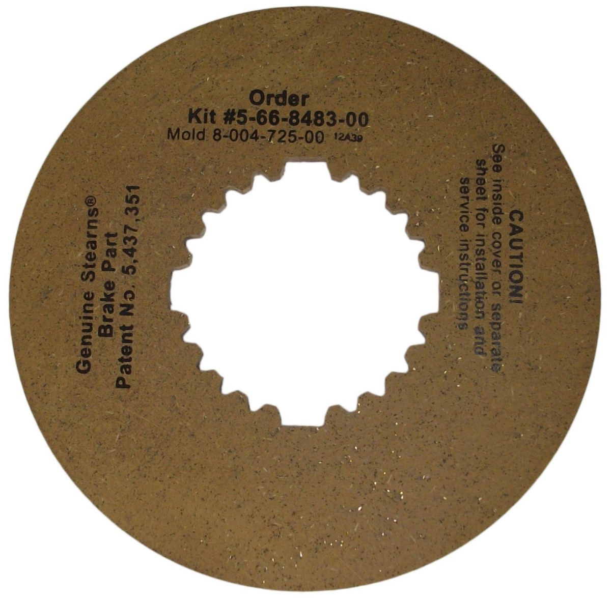 ka HSJ CD 38枚 11400+750 Stearns Brake Friction Disc (8-004-725-00) Replacement # 5