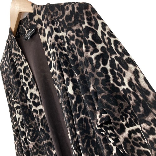 Jones New York Women Animal Print Long Sleeve Open Front Cardigan Sweater Size L - Picture 7 of 12