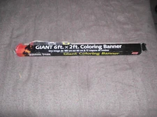 1992 Craft House Giant 6 Ft X 2 Ft Coloring Banner Jurassic Park (READ)