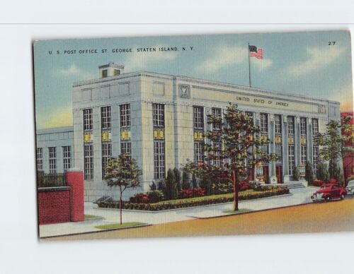 Postcard US Post Office St. George Staten Island New York USA