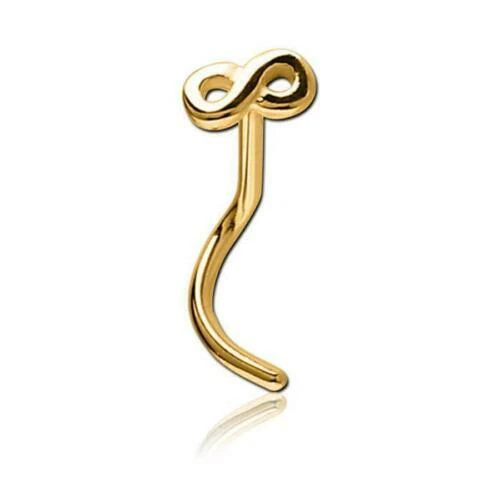 Piercings en or jaune nez