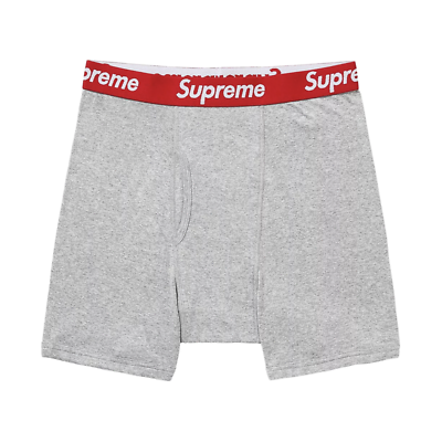 Supreme x Hanes Boxer Briefs Grey | eBay
