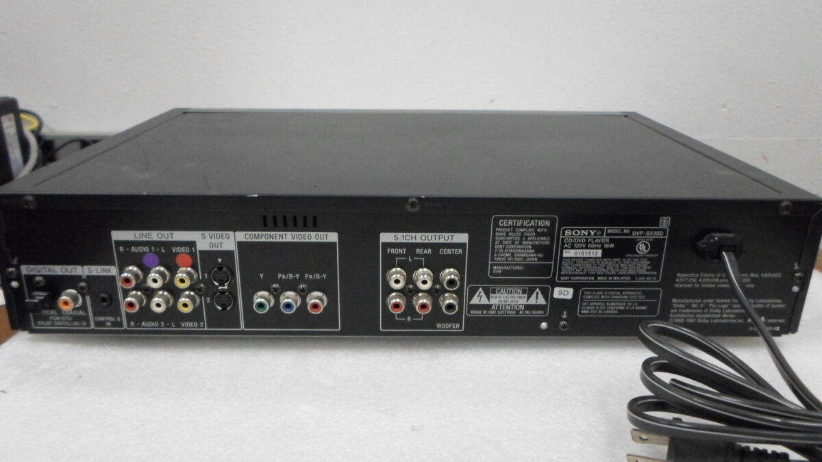 Sony DVP-S530D CD/DVD Player TESTED 27242552197| eBay Sony DVP-S530D CD/DVD Player TESTED 27242552197| eBay