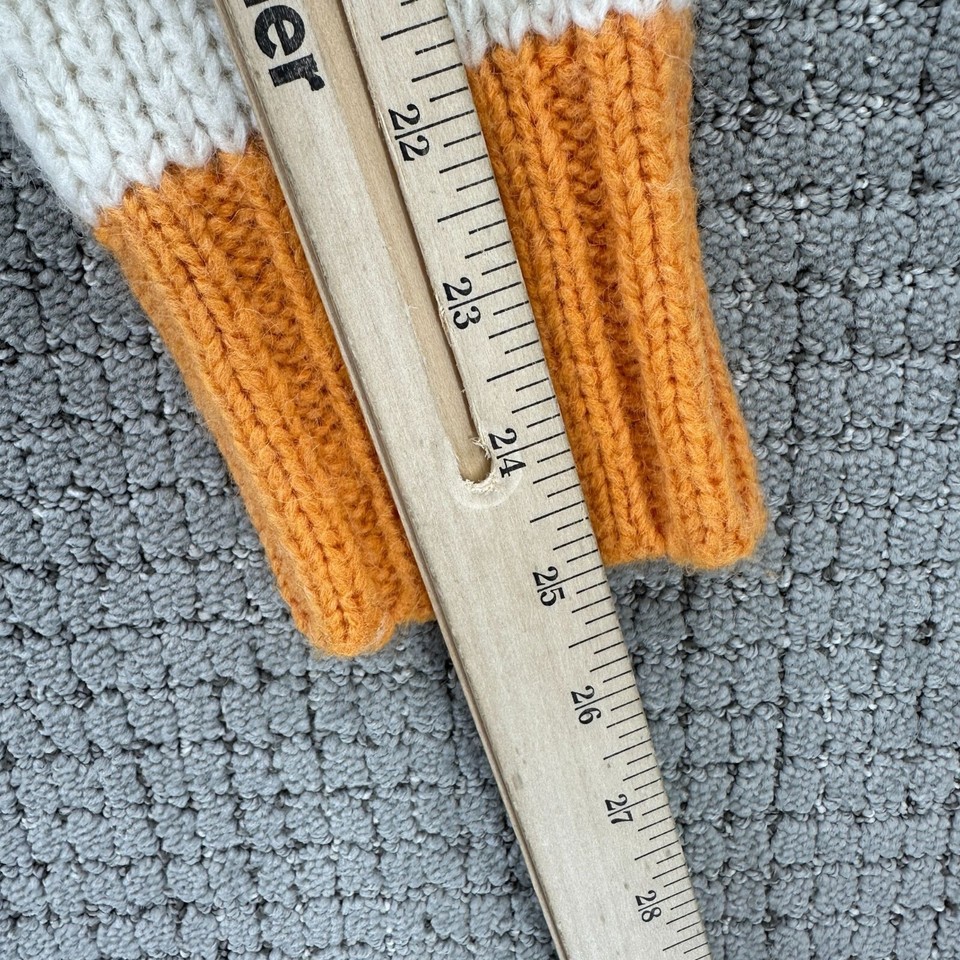 OLD NAVY Sweater Womens Size Small Cream Orange Turtleneck Pullover