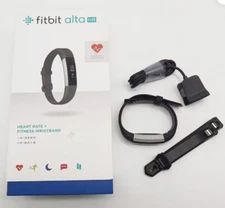 New Fitbit Alta HR BLACK Activity Tracker Heart Rate Black L or S BAND US