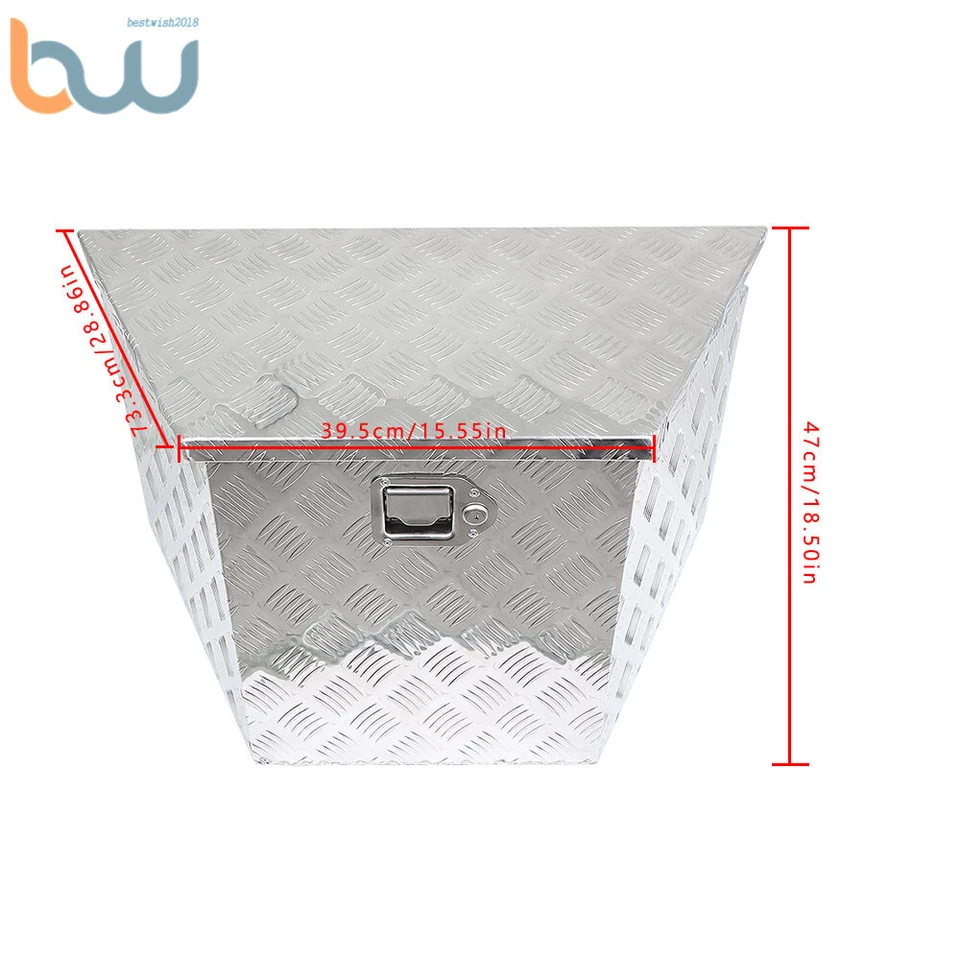 29" × 15" × 18" Aluminum Trailer Tongue Tool Box for Truck Pickup Storage - Imagem 4 de 4