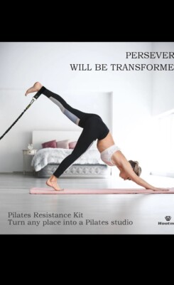WOOTMIN Pilates Resistance Band kit - Portable - Premium 10-60 new 