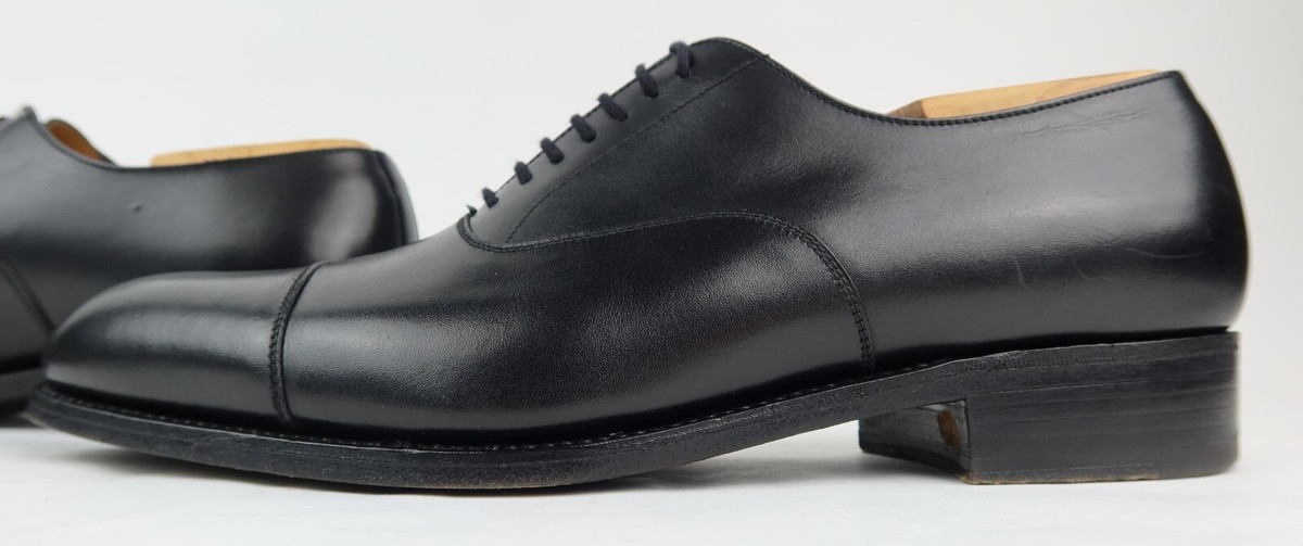 J.M. Weston Cap Toe Dress Shoes / Black / UK 8 D US 9 D J.M. Weston Cap Toe Dress Shoes / Black / UK 8 D US 9 D