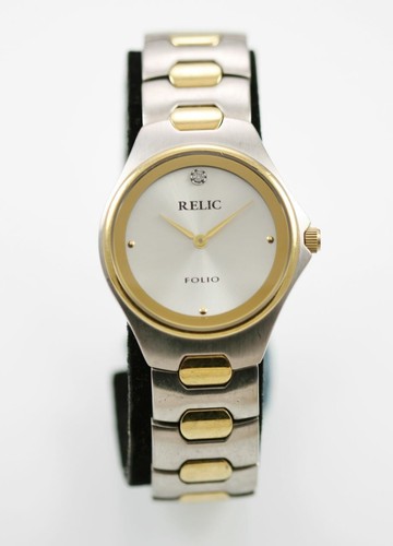 Relic Folio Watch Men Stainless Silver 