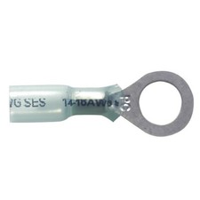 Heat Shrink Crimp Ring Terminal 16-14 Gauge 5/16" Stud Wire Connector - 10 Pack