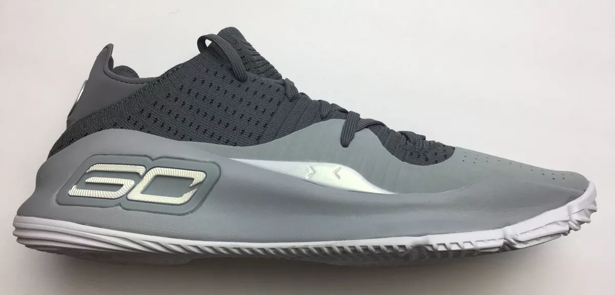 UNDER ARMOUR UA STEPH CURRY 4 LOW SHOE GOLDEN STATE WARRIORS RARE GREY SNEAKERS