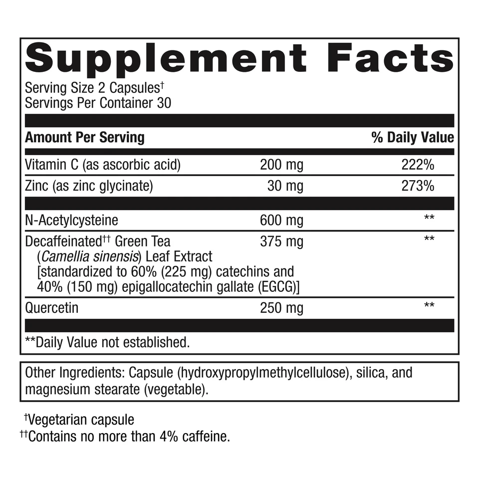 Metagenics Immune Active 60 unidades vitamina C zinc NAC suplemento antioxidante Foto 2 de 4