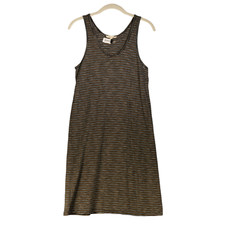 Madewell T Shirt Sheath Dress Womens Size M Black Stripe Lightweight Comfy Soft
