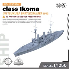 SSMODEL SSC1250536 1/1250 Model Kit IJN Tsukuba class Ikoma Battlecruiser 1912