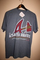 Mens Majestic Brand Atl Atlanta Braves Baseball T-shirt Medium M Mlb Mens Majestic Brand Atl Atlanta Braves Baseball T-shirt Medium M Mlb