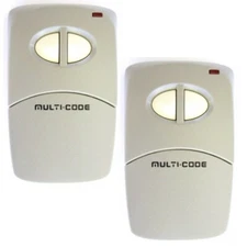 TWO MultiCode 4120 300mhz 10 Code Gate Garage Remote Control Linear MCS412001