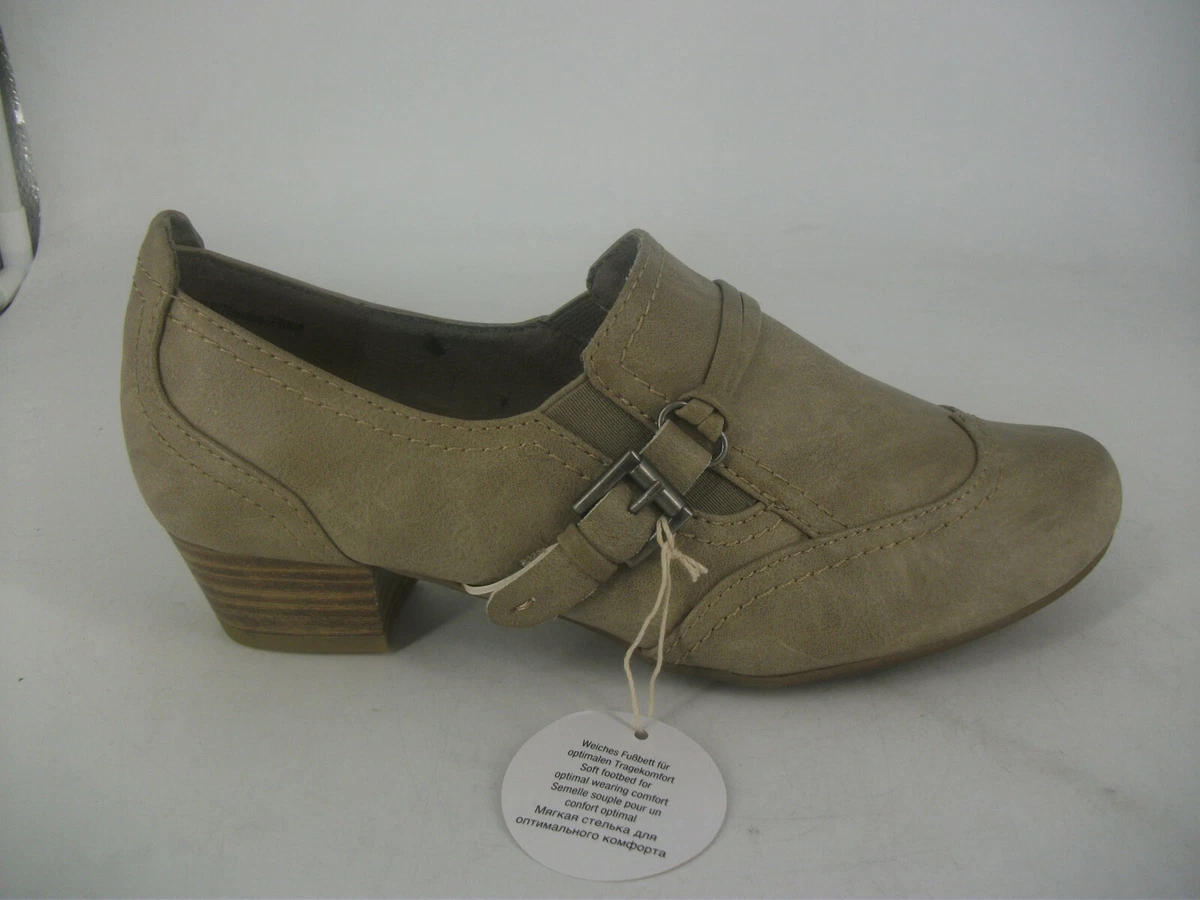 bpc Collection Taupe Low Heel Buckle detail Shoes UK 3 EU 36 CH11