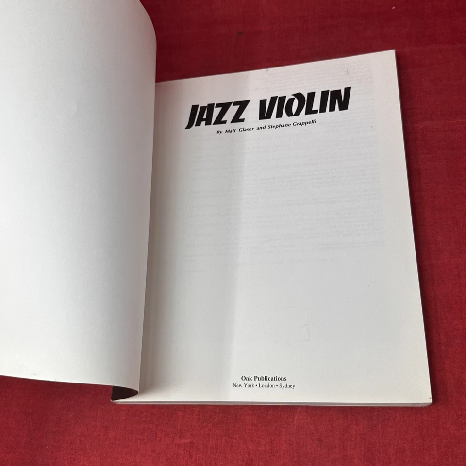 Jazz Violin - Matt Glaser & Stephanie Grappelli Song Book Sheet Music EUC - Image 2 of 4
