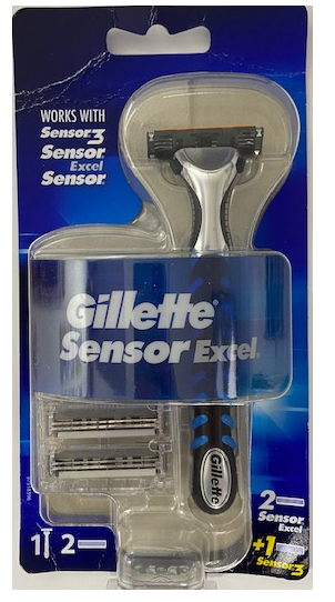 Gillette Sensor Excel Razor Handle + 3 Cartridges | eBay