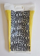 Vtg Strawbridge & Clothier Logo Plastic Bag w Handles 13 X 21 Early 70s