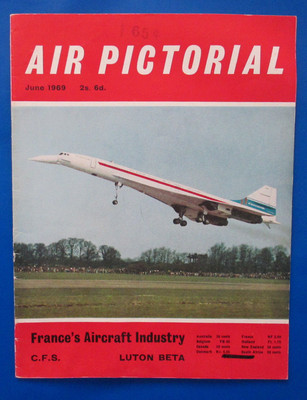 1969 Jun AIR PICTORIAL Magazine Vol 31 #6 VG BAC/SUD Concorde France's Industry