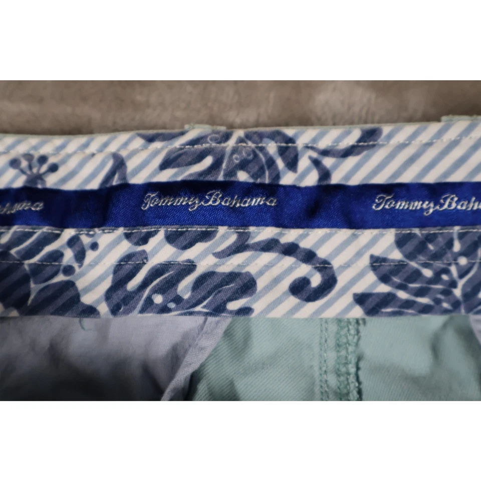 Tommy Bahama Shorts Mens 34 Blue Stretch Cotton Tencel Casual Chino Summer Golf - Image 3 of 4