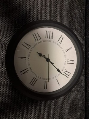 IKEA NUFFRA Wanduhr Schwarz 25 cm Lautloses Uhrwerk