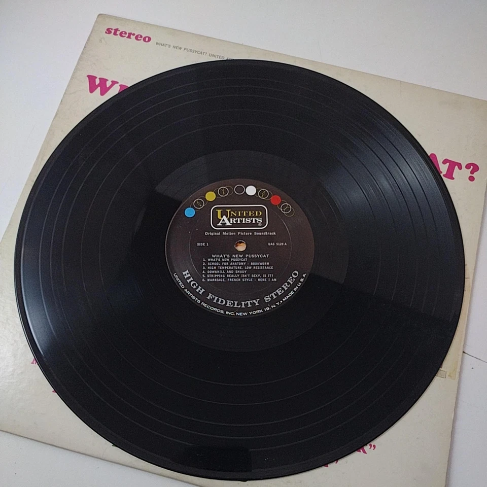 Vintage What's New Pussycat? Vinyl OST Burt Bacharach 1965 United Artists USA Foto 3 de 4