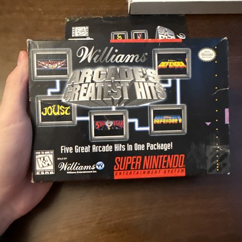 Williams Arcade Greatest Hits (Super Nintendo SNES) Complete - Authentic - Picture 2 of 12