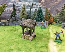 Painted Covered Stone Well 28mm Town Terrain Cotswolds Warhammer D&D Bolt Action