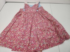 Handmade Toddler Girl Dress Floral Cotton Peter Pan Collar Vintage Style