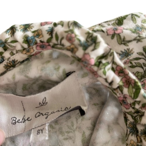 Bebe Organic Girls Ecru Meadow Prairie Dress Size 8 - Picture 2 of 6